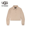 UGG秋季女士时尚舒适纯色翻领休闲Polo开襟运动衫 1164850 PUTT | 油灰色 M
