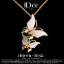 IDee  CREATIVE IDER FOR YOU法国IDee蝴蝶母贝毛衣链女秋冬长款项链配饰个性饰品小众设计高级 毛衣链75+5CM 坠4×5.5CM