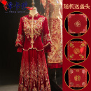 高档轻奢  泽卡狼高端秀禾服新娘2022新款结婚礼服感中式婚纱嫁衣重工龙凤褂夏 N-048(配盖头) XL