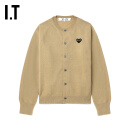 PLAY COMME DES GARCONS CDG IT 川久保玲情侣款合身羊毛针织开衫 BGX/棕色 XS