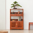 古尚古红木家具非洲花梨（学名：刺猬紫檀）矮书柜新中式书架客厅全实木茶水柜餐边柜置物架展示架 80小置物架 长80宽32高126