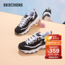 斯凯奇（Skechers）男女同款厚底熊猫鞋老爹鞋休闲运动鞋情侣鞋11422 黑色/白色 37