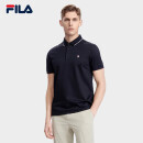 斐乐（FILA）官方男子针织短袖POLO衫夏季商务翻领针织衫舒适短袖T恤上衣 传奇蓝-NV XL 180/100A