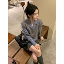 MODX香港女装早秋冬季新款学院风搭配一整套毛衣马甲衬衫短裙子两件套 马甲+衬衫+裙子 M