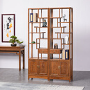 贡艺名居 红木家具非洲鸡翅木（学名：非洲崖豆木）实木玄关隔断古董架客厅多宝阁展示架