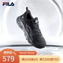 FILA斐乐女鞋跑步鞋火星二代复古老爹鞋运动鞋休闲慢跑鞋MARS Ⅱ 黑色-BK-F12W141116F 38