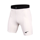 UCAN锐克新款男装紧身裤 透气弹力支撑打底足球铲球运动裤 比赛训练跑步中腰短款 白色 L