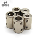 45#刚性联轴器 DIY电机模型机械传动轴连接件 圆柱形型联轴器钢套 8mm转8mm