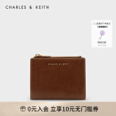 CHARLES＆KEITH初秋新品CK6-10680907包包女包多卡位短款钱包 Chocolate巧克力色 XXS