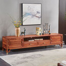 八方客红木家具非洲花梨（学名：刺猬紫檀）尚品电视柜新中式客厅地柜矮柜全实木 218*42*45cm