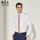 雅戈尔（YOUNGOR）长袖衬衫男DP免烫衬衫纯棉面料抗皱易打理新品 YLDP10171BJA白色 41