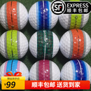 Taylormade高尔夫三层球瞄准线高尔夫二手球推杆球高尔夫轮胎球二手推杆球 三层球 推杆球9新随机5个不重复