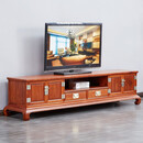 木果果木 红木家具 非洲花梨（学名：刺猬紫檀）中式实木电视柜 太抽屉大储物电视桌台 客厅古典组合家具 太平盛世电视柜45*200高53