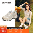 斯凯奇女鞋Skechers熊猫鞋女拼接厚底内增高老爹鞋时尚休闲运动鞋女149238 NAT自然色 36.5
