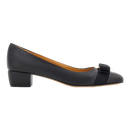 【9成新】菲拉格慕（Ferragamo）女士黑色Vara蝴蝶结高跟鞋 0775750_1D _ 50/35.5码 礼物送女友 