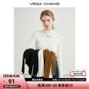 VEGA CHANG【仿貂绒打底】软软糯糯JU保暖  加厚绒针织毛衫女冬 霜白色 均码