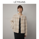 LETRANS元一格瑞塔 进口紫标级天鹅绒水貂皮草外套貂皮大衣女整貂 珍珠本色 S
