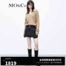 MO&Co.2023秋新品【山羊绒】POLO领针织衫毛衣MBC3SWT006 驼杏色 XS/155