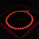 典作 天然意大利深海珊瑚圆珠项链 高端收藏送礼