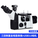 柏达通高清倒置金相显微镜偏光高倍微米级测量USB拍照测量半导体芯片100 BT6800-B1+510W相机