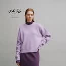 1436珍稀小山羊绒圆领双畦柔美女套衫 丁香紫 2XL 175/96A