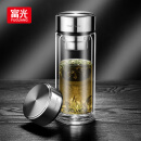 富光玻璃杯双层 带茶隔大容量隔热茶杯高档商务泡茶车载水杯透明杯子