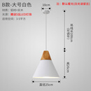 祎琳简约时尚马卡龙彩色灯具北欧餐厅咖啡厅服装店商场照明实木吊灯 【P607-B款 】 白色