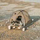牧高笛（MOBIGARDEN）帐篷 户外露营大空间穹顶城堡带雪裙自立半球形帐篷指挥官系列 NX22661009 沙石色