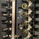 日丰上海日丰全铜分水器管道超大流量1寸4分地暖管专用分水器家装 6路