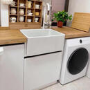 北欧美式厨房陶瓷水槽洗碗盆大洗菜盆开放式橱柜 Farmhouse sink 0cm 平面520390210mm