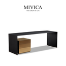 米维卡MIVICA原创设计极简书桌家用办公桌后现代艺术国际馆家具W1 MIVICA·艺术美学书桌