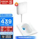 箭牌（ARROW）节水蹲便器防臭大冲力大便器家用蹲坑便池卫浴卫生间蹲便器套装 带存水弯后进前排高320 验货再收
