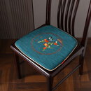 兰舒古韵现代中式椅垫坐垫刺绣餐椅垫防滑茶椅垫圈椅垫冬季垫子可定制 蓝色 中号42X45cm