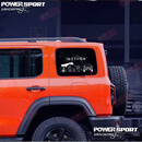 塔克尔适用于2024款坦克300车贴拉花牧马人北京BJ40后窗玻璃侧窗贴纸改 生活愉快44X21CM白色