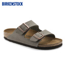 BIRKENSTOCK勃肯德国进口男女款经典舒适百搭软木Arizona双扣拖鞋 女款灰色 37