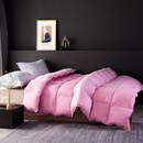 2022新款羽绒被壳皮自充绒加工羽绒被半成品高密防钻绒纯棉被套内胆芯面料 80支纯棉粉色三只鹅 180x200cm