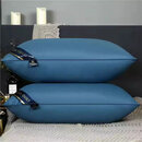 枕芯+枕套酒店枕头单只一对装家用可水洗枕头芯羽丝绒枕 升级款大蓝【高枕】 枕头2个+枕套两个