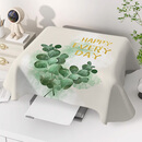 元族防灰尘遮盖布打印机防尘罩通用防尘布惠普爱普生遮盖防灰尘家用盖 小清新绿植1 55*55cm