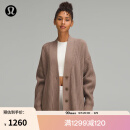 lululemon丨Knit 女士针织前侧纽扣款开衫 LW3HR1S 陶灰褐色 M