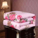 蚕丝被桑蚕丝被子冬天加厚保暖单人双人宿舍被芯春秋被子 蚕丝被牡丹花卉 粉 200*2308斤双人被子