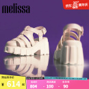 Melissa（梅丽莎）【赵露思同款】2023新款Megan高跟时尚果冻罗马齿轮凉鞋女33835 米色 6（37码）