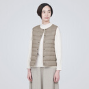 无印良品（MUJI）女式 轻量羽绒便携式 背心 马甲马夹女款冬季内胆保暖女装 浅米色 L (165/88A)
