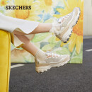 斯凯奇（Skechers）奶茶熊莫兰迪熊猫鞋百搭增高老爹鞋时尚撞色休闲运动鞋149238-NAT