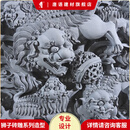唐语砖雕中式影壁墙装饰事事如意照壁 仿古砖雕古建祠堂狮子青砖浮雕门神 事事如意HC1600-6