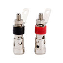 音响镀镍接线柱小号按压式弹簧自锁线夹音响音箱功放喇叭接线端子 红黑搭配 12个装