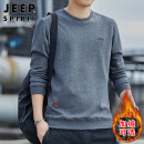 吉普（JEEP）卫衣男秋冬季韩版休闲长袖T恤男圆领百搭男装 灰色 XL 