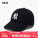 MLB帽子男女棒球帽四季大标软顶遮阳鸭舌帽3ACP6601N-50BKS-F/黑色