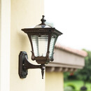 尊彩 太阳能壁灯户外防水庭院灯 中式感应门头灯LED家用别墅大门口外墙壁灯 太阳能/轿子壁灯/遥控双色光