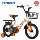 永久（FOREVER）儿童自行车男女款小孩单车可折叠脚踏车4-6-8-10岁辅助轮16寸橙色