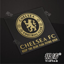 谷咖（guka）切尔西车贴摩托汽车贴纸 反光球队切尔西 车门后风挡玻璃车头拉花 15CM*15CM 哑金色